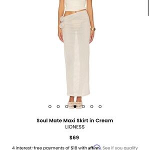 Lioness Cream Maxi skirt- could also be used as a cover up for swim